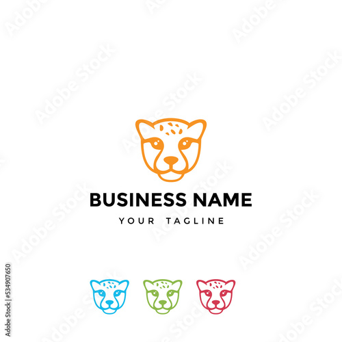 baby cheetah head logo