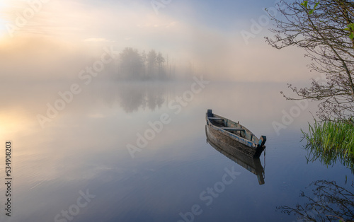 boat on the lake