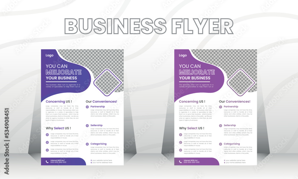 flyer business template ,Flyer design template layout,vector illustration template in A4 size,modern design,perfect for creative professional business.
