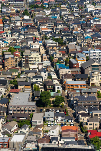 Greater Tokyo are dense buildings and houses at daytime.