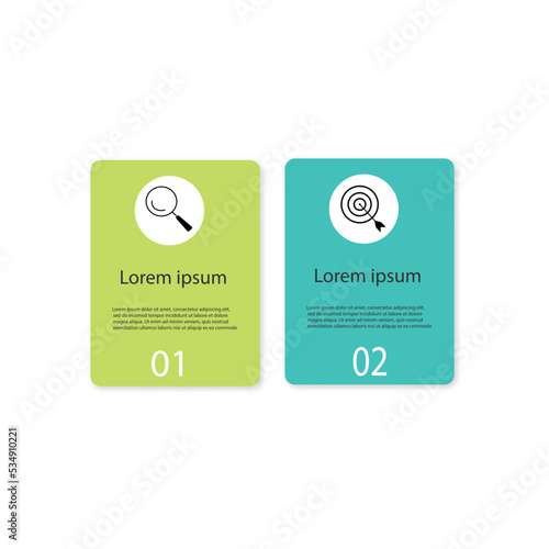 2 steps pyramid with free space for text on each level. infographics, presentations or advertising. EPS10.
