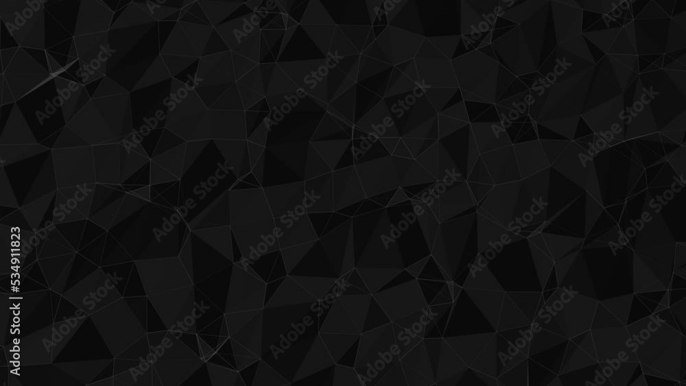 Corporate Low Poly Black background. dark Low poly business background. moving polygons over black textured background Corporate Low Poly Black background. dark Low poly business background. moving polygons over black textured background