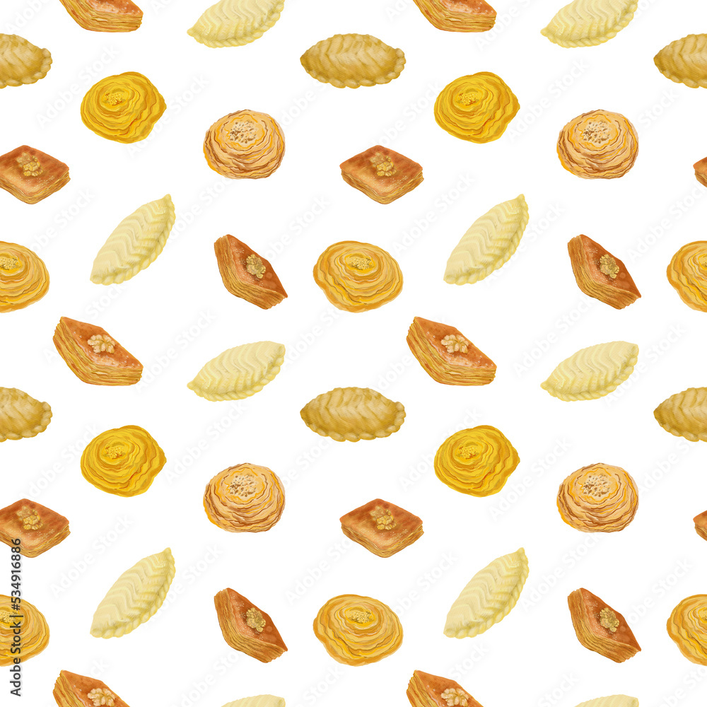 Digital pattern with Nowruz food . Transparent layer. Digital pattern with Nowruz food . Transparent layer.