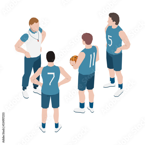 Isometric Basketball Team