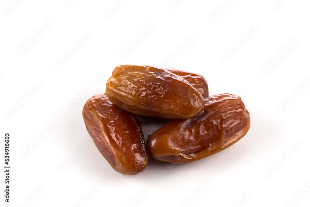 Date fruit close up isolated on white background Date fruit close up isolated on white background
