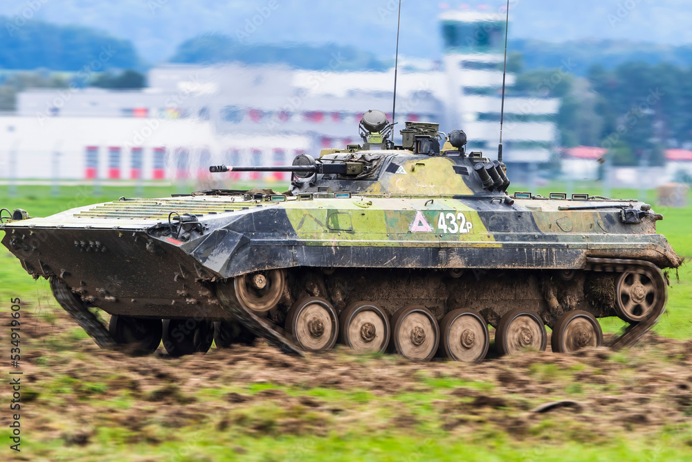 Ostrava Czech Republic 2022-09-15
The BMP-2 is an amphibious infantry fighting vehicle introduced in the 1980s in the Soviet Union, following on from the BMP-1 of the 1960s. Ostrava Czech Republic 2022-09-15
The BMP-2 is an amphibious infantry fighting vehicle introduced in the 1980s in the Soviet Union, following on from the BMP-1 of the 1960s.