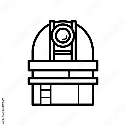 Obserwatorium astronomiczne , teleskop - ikona wektorowa