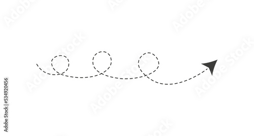Dashed line arrow