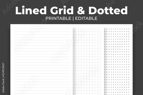 Lined Grid & Dotted Paper