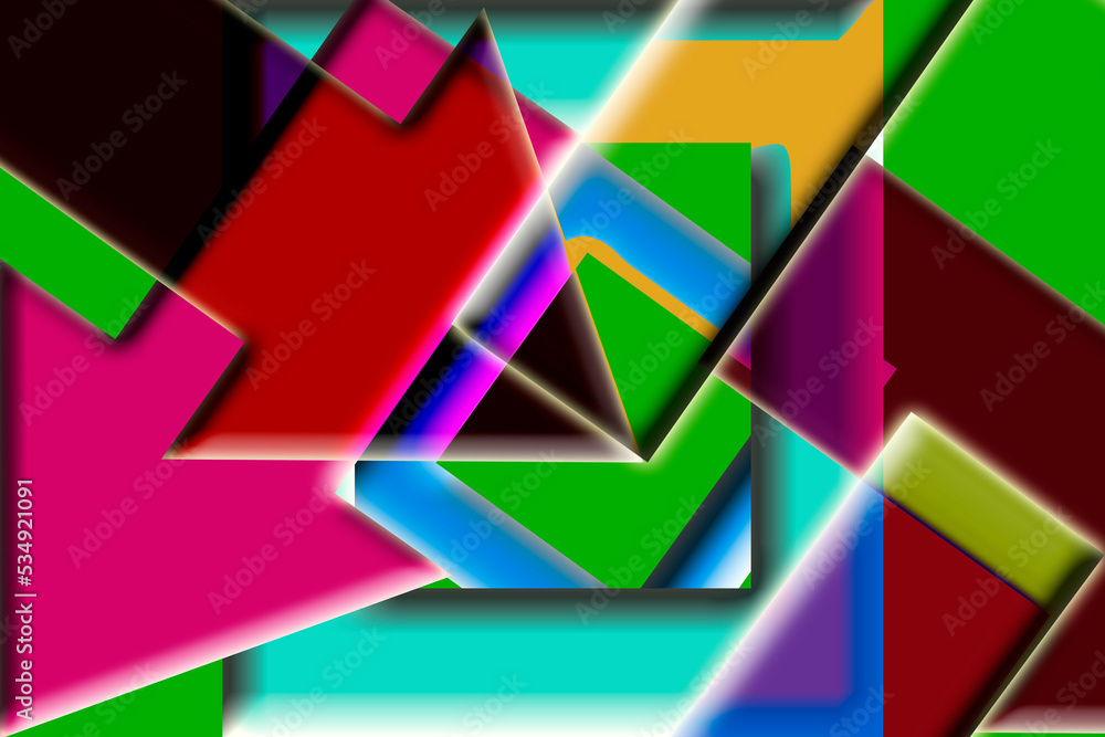 dynamic geometric composition, shaded figures, background for websites and graphic designs, visual effect, space for text