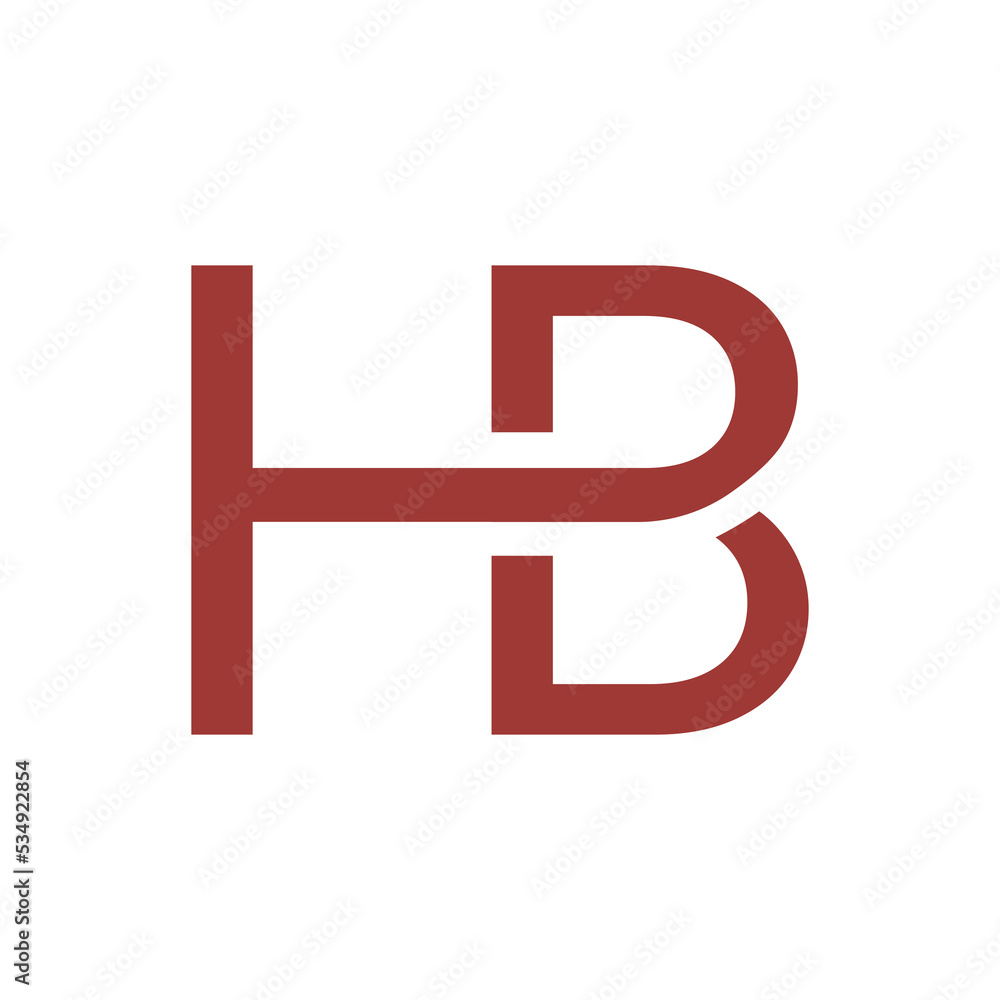Logo design letter HB. Abstract logo design HB Logo design letter HB. Abstract logo design HB