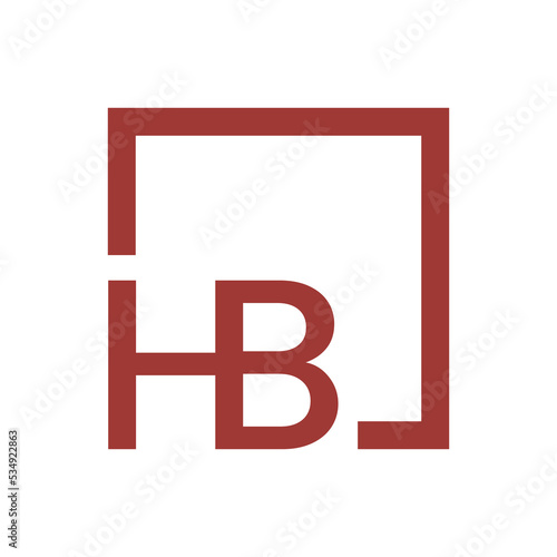 Logo design letter HB. Abstract logo design HB