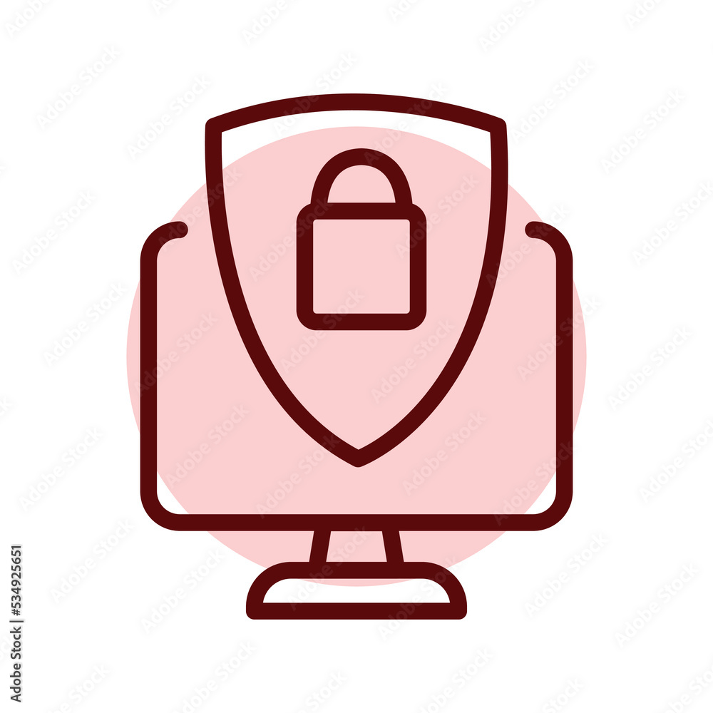 Data protection olor line icon. Pictogram for web page Data protection olor line icon. Pictogram for web page