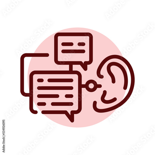 Rumors olor line icon. Pictogram for web page