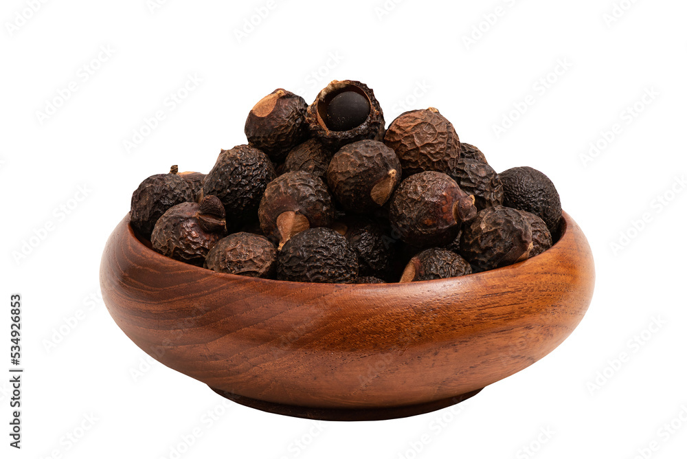 Soap Nut Tree or Sapindus rarak fruits isolated white background. Soap Nut Tree or Sapindus rarak fruits isolated white background.