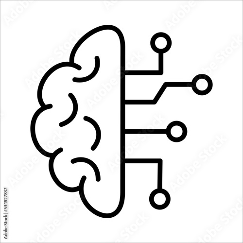 Artificial Intelligence Icon Logo Design Vector Template Illustration Sign And Symbol Pixels Perfect