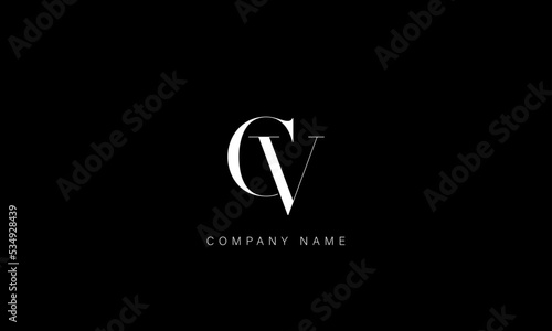 CV, VC Abstract Letters Logo Monogram