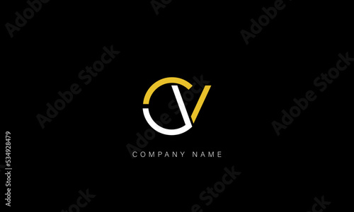 CV, VC Abstract Letters Logo Monogram