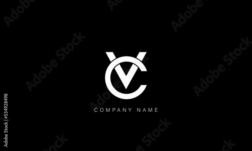 CV, VC Abstract Letters Logo Monogram