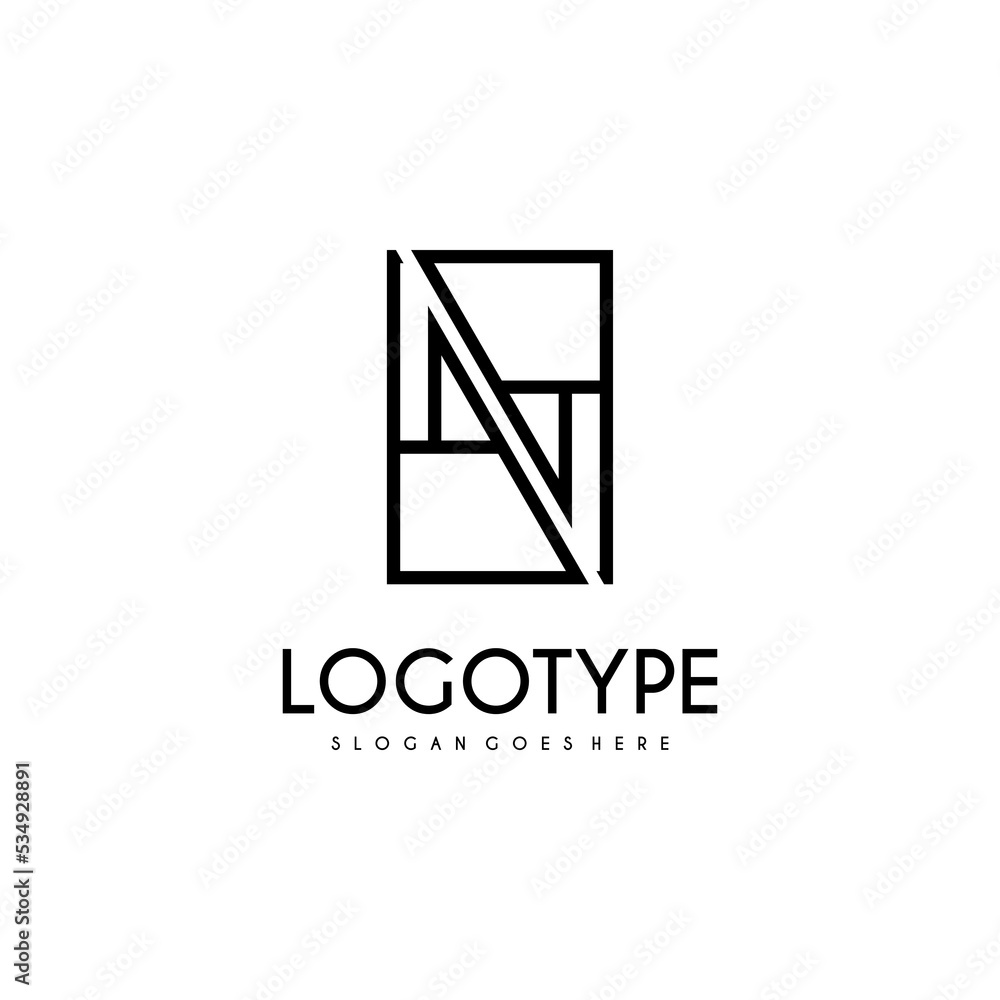 Modern initial AA logo letter simple and creative design concept Modern initial AA logo letter simple and creative design concept