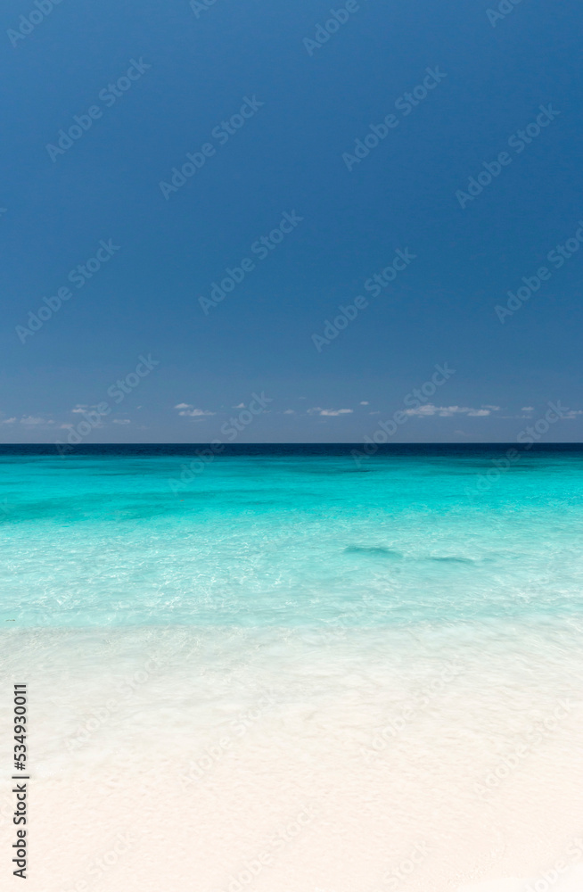 white sand beach and turquoise waters