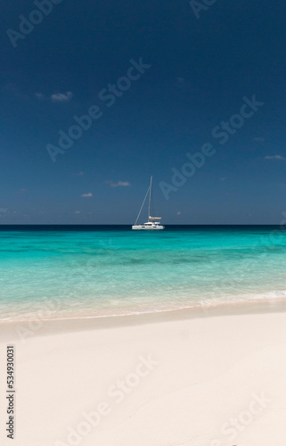boat in the turquoise waters