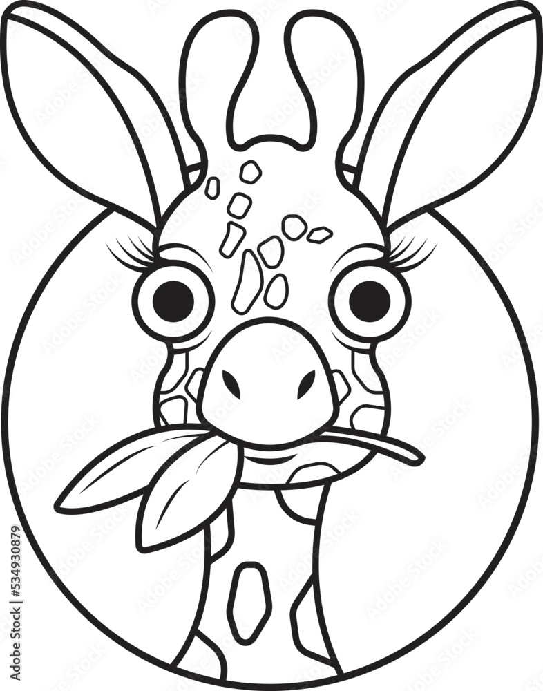 Fototapeta premium Vector Illustration of Cute Giraffe