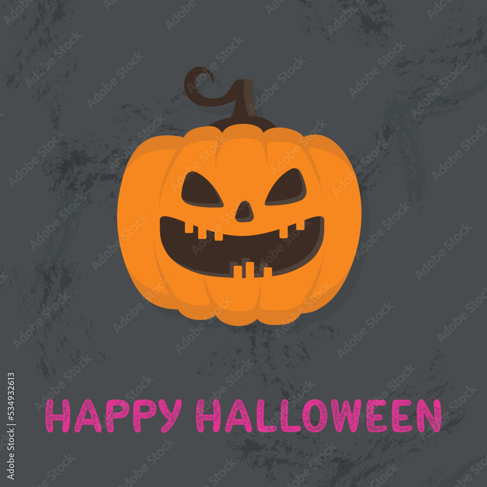 Halloween background with creepy pumpkin. Vector illustration Halloween background with creepy pumpkin. Vector illustration