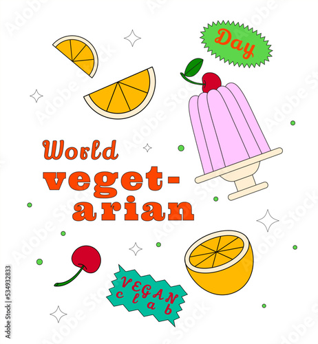 cake, orange, cherry, cook, vegetarian, food, salad, vegan