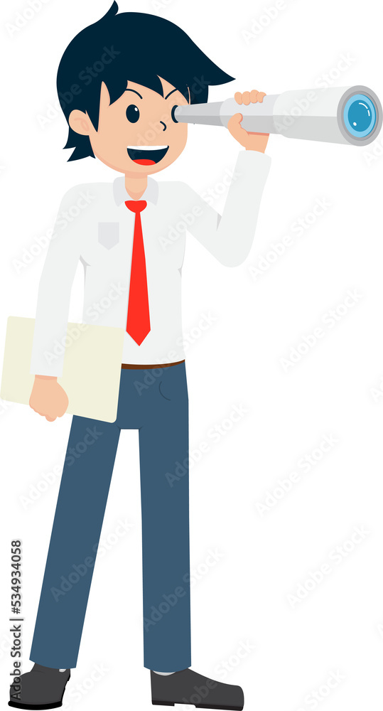 Salary Man Business Isolated Person People Cartoon Character Flat illustration Png #110