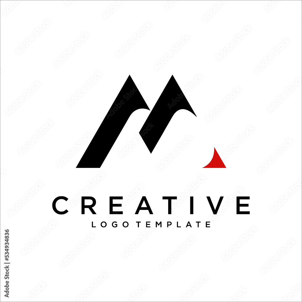 Letter M Logo Design Template Vector Element Stock Vector Adobe Stock