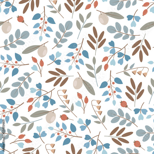 Trendy floral seamless pattern design of abstract tropical leaves. Stylish foliage repeat texture background for surface printing