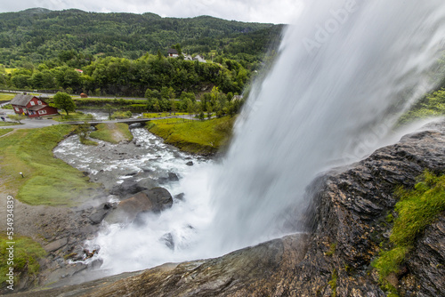 Steindalsfossen waterfall near Bergen in Norway