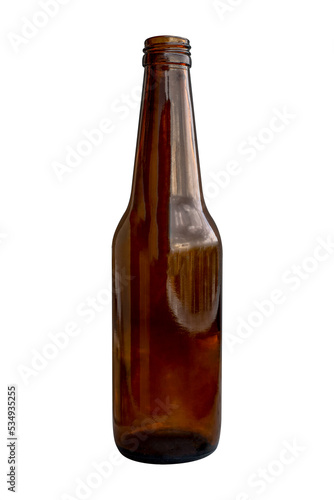 Bottle glass isolated over white background.