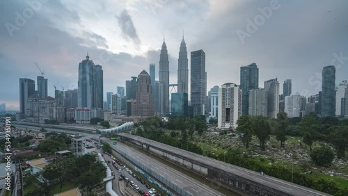 Wallpaper Mural Timelapse of Cloudy Skies in Kuala Lumpur, Malaysia Torontodigital.ca