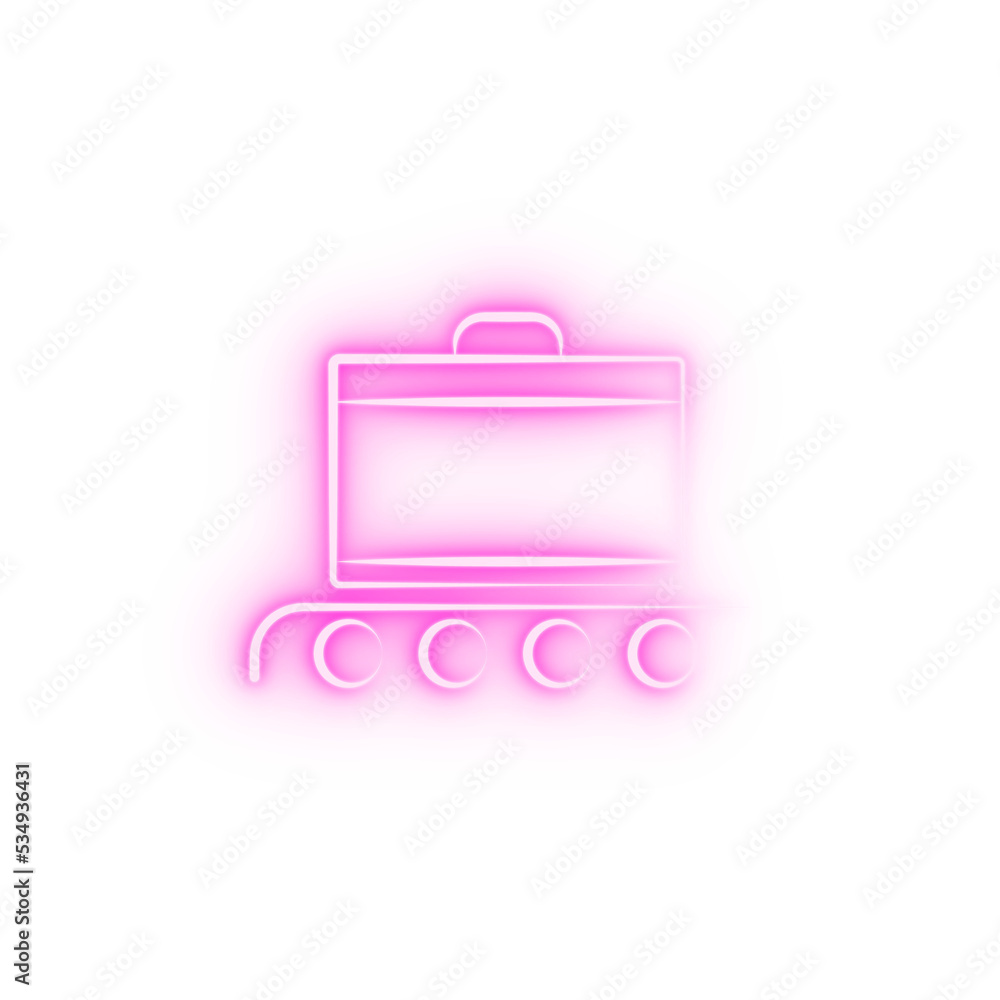 luggage neon icon luggage neon icon