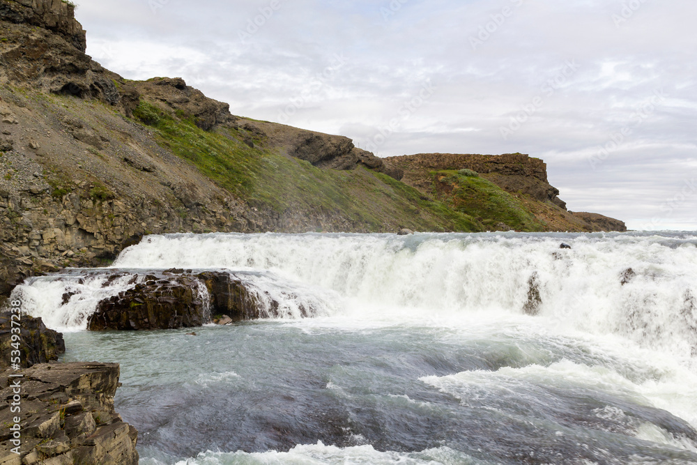 the Gulfoss waterfall in  Haukadalur, Iceland