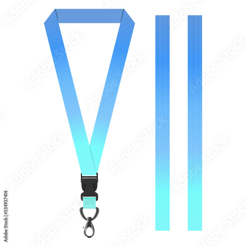 Blue Line Lanyard Template