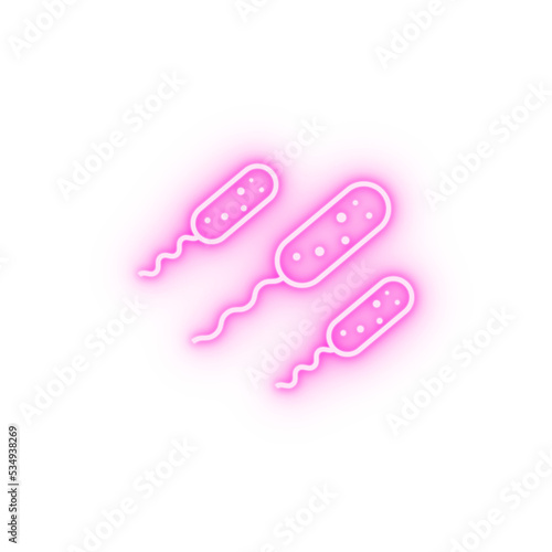 Bacteria microorganisms concept line neon icon © gunayaliyeva