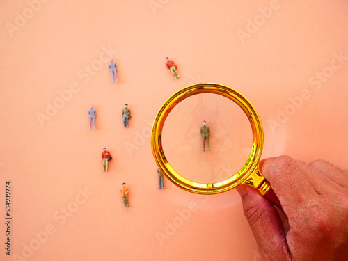 Concept Image, Recruitment Selecting qualified personnel to work in the organization photo