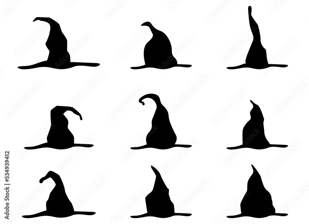 witch hat design illustration isolated on white background witch hat design illustration isolated on white background