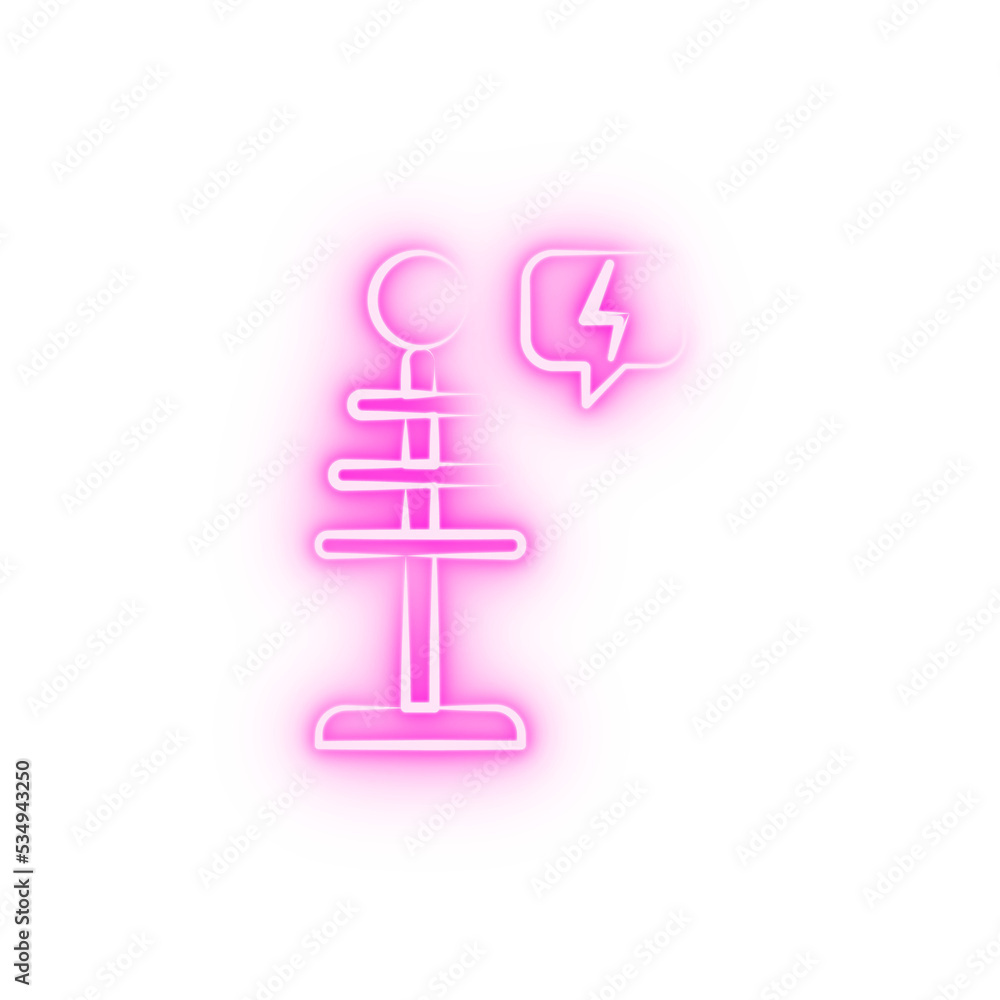 tesla coil neon icon Stock Illustration | Adobe Stock