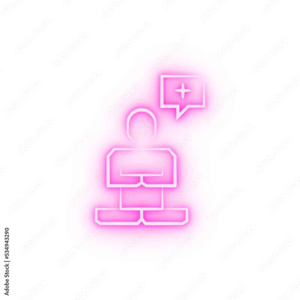 Transcendence neon icon Transcendence neon icon