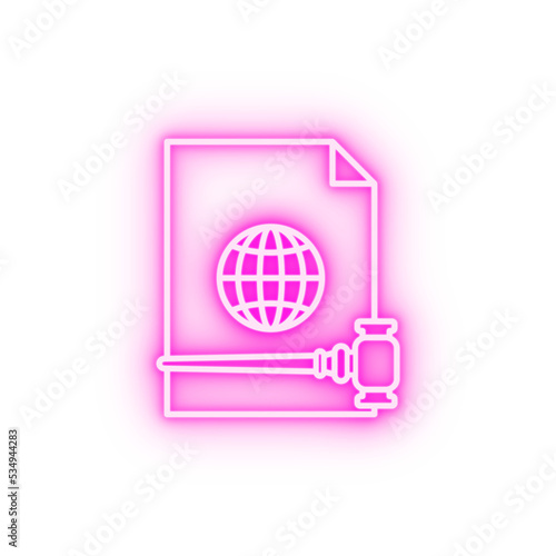 international Court neon icon