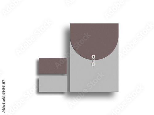 A4 envelope with letterhead stationery mockup