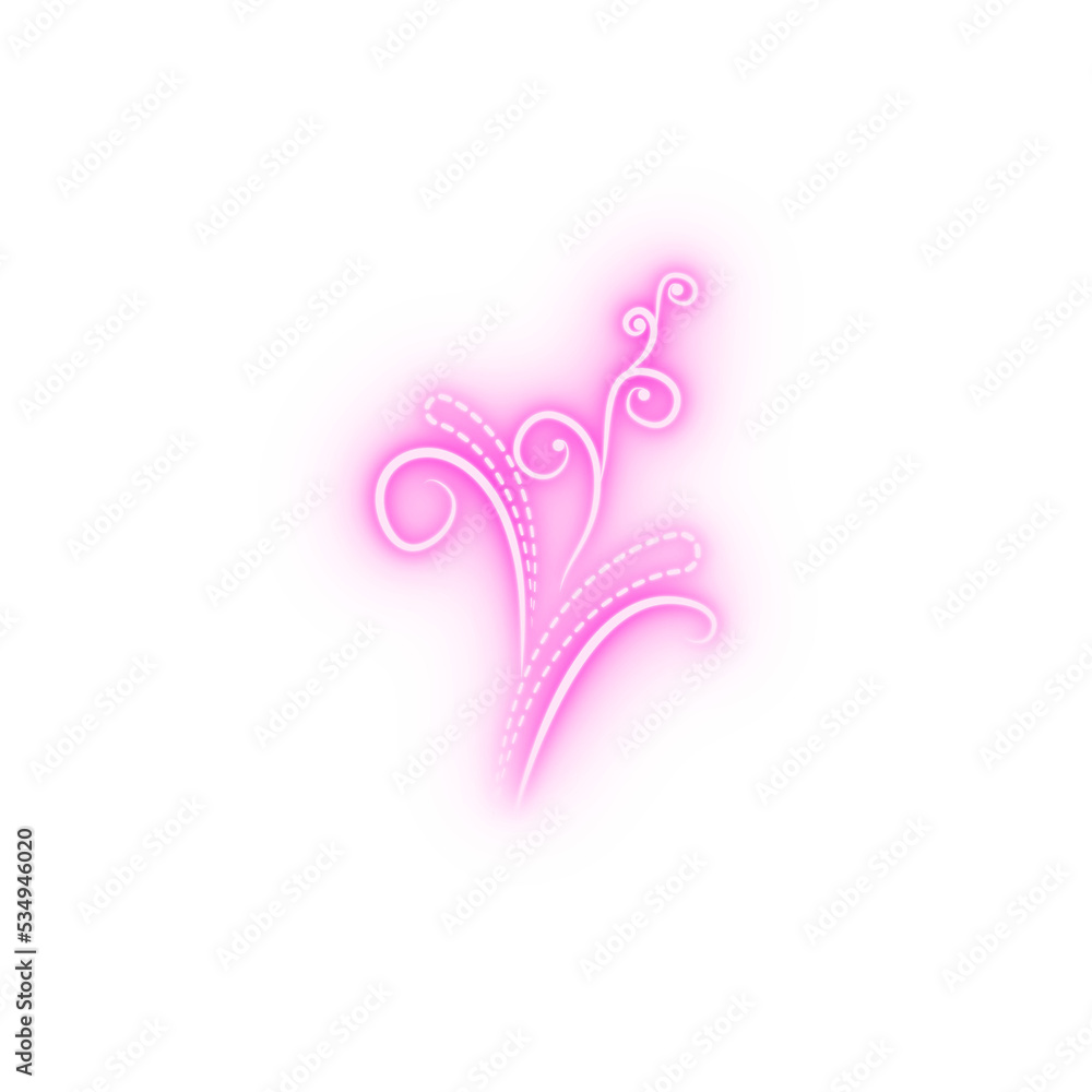 decorative flowers hand draw neon icon decorative flowers hand draw neon icon