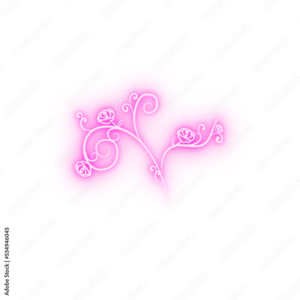 decorative flowers hand draw neon icon decorative flowers hand draw neon icon