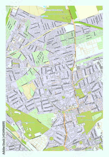 Berlin map with streets  highways  primary streets