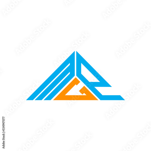 MGP letter logo creative design with vector graphic, MGP simple and modern logo in triangle shape. photo