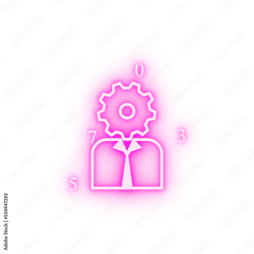Obraz premium Development colored neon icon